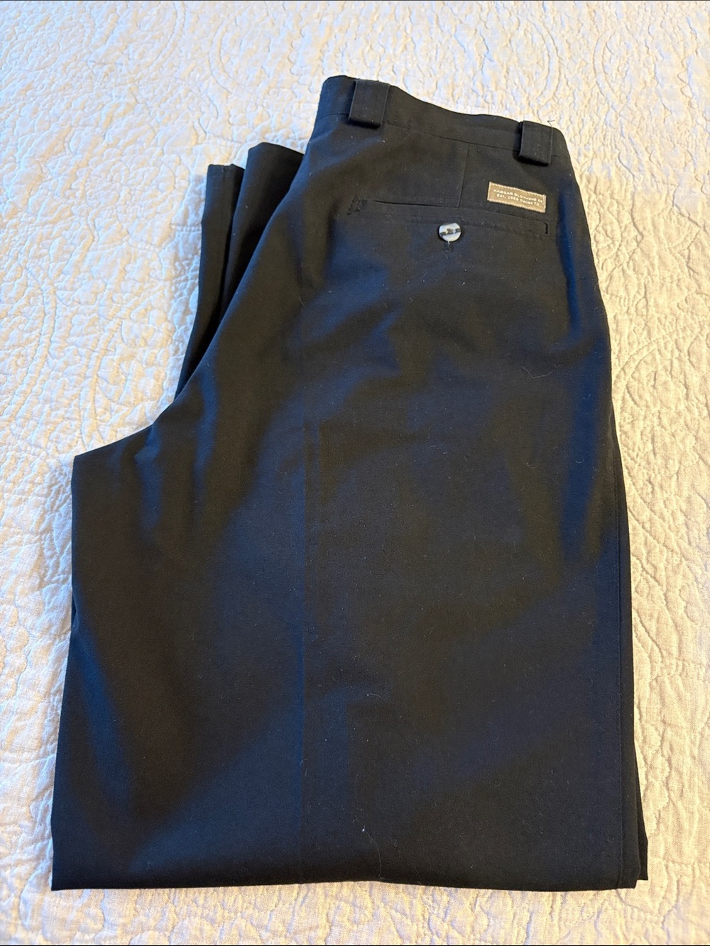 Haggar Clothing Co. Men's Black Pleated Casual Pants Waist 34/32 Like New